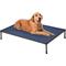 Show in main carousel: Veehoo Chew-Proof Black Metal Frame Elevated Dog Bed, Blue, Large slide 1 of 10