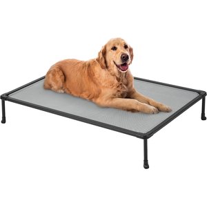 Veehoo Chew-Proof Black Metal Frame Elevated Dog Bed