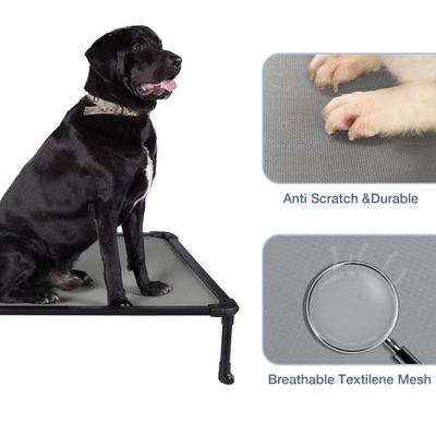 Show full view: Veehoo Chew-Proof Rustless Aluminum Frame Elevated Dog Bed, Beige, Large slide 3 of 12
