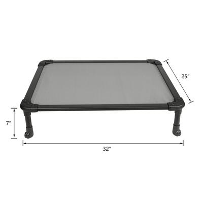 Show full view: Veehoo Chew-Proof Rustless Aluminum Frame Elevated Dog Bed, Beige, Medium slide 3 of 10