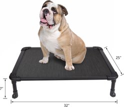 Veehoo Chew-Proof Rustless Aluminum Frame Elevated Dog Bed, Black, Medium