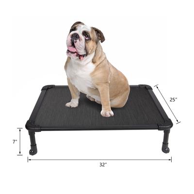 Show full view: Veehoo Chew-Proof Rustless Aluminum Frame Elevated Dog Bed, Black, Medium slide 1 of 11