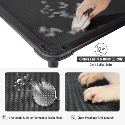 Show full view: Veehoo Chew-Proof Rustless Aluminum Frame Elevated Dog Bed, Black, Medium slide 9 of 11