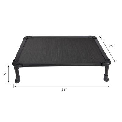 Show full view: Veehoo Chew-Proof Rustless Aluminum Frame Elevated Dog Bed, Black, Medium slide 6 of 11