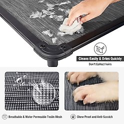 Veehoo Chew-Proof Rustless Aluminum Frame Elevated Dog Bed, Black Silver, Medium slide 2 of 9