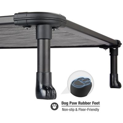 Show full view: Veehoo Chew-Proof Rustless Aluminum Frame Elevated Dog Bed, Black Silver, Medium slide 7 of 11