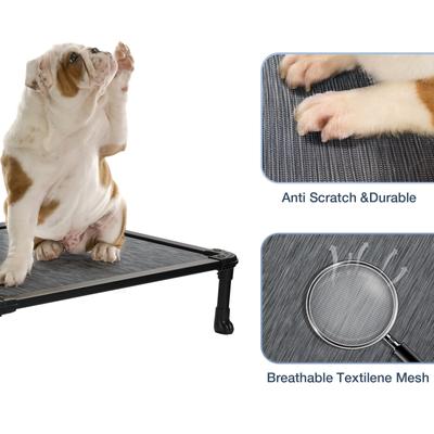 Show full view: Veehoo Chew-Proof Rustless Aluminum Frame Elevated Dog Bed, Black Silver, Medium slide 3 of 11