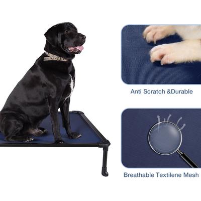 Show full view: Veehoo Chew-Proof Rustless Aluminum Frame Elevated Dog Bed, Blue, Large slide 2 of 11