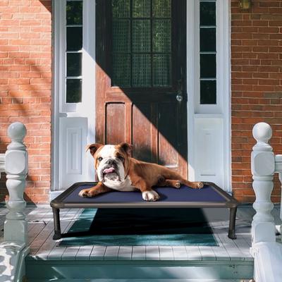 Show full view: Veehoo Chew-Proof Rustless Aluminum Frame Elevated Dog Bed, Blue, Medium slide 9 of 11
