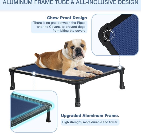 Snorehound Chew-Proof Aluminum Frame Elevated Dog Bed