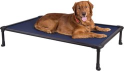 Veehoo Chew-Proof Rustless Aluminum Frame Elevated Dog Bed, Blue, X-Large