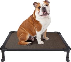 Veehoo Chew-Proof Rustless Aluminum Frame Elevated Dog Bed, Brown, Medium