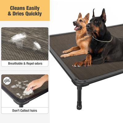 Show full view: Veehoo Chew-Proof Rustless Aluminum Frame Elevated Dog Bed, Brown, XX-Large slide 5 of 11