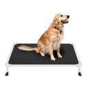 Veehoo Chew-Proof Silver Aluminum Frame Elevated Dog Bed, Black, Large