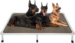 Veehoo Chew-Proof Silver Aluminum Frame Elevated Dog Bed, Brown, XX-Large slide 1 of 9