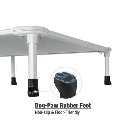 Show full view: Veehoo Chew-Proof Silver Aluminum Frame Elevated Dog Bed, Sky Grey, XX-Large slide 8 of 12