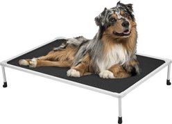 Veehoo Chew-Proof Silver Metal Frame Elevated Dog Bed, Black, Medium slide 1 of 8
