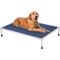 Show in main carousel: Veehoo Chew-Proof Silver Metal Frame Elevated Dog Bed, Blue, Large slide 1 of 10