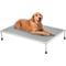 Show in main carousel: Veehoo Chew-Proof Silver Metal Frame Elevated Dog Bed, Sky Grey, Large slide 1 of 10