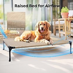 Veehoo Cooling Elevated Dog Bed, Beige Coffee, Medium slide 2 of 6