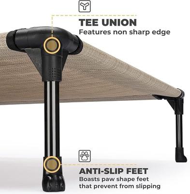 Show full view: Veehoo Cooling Elevated Dog Bed, Beige Coffee, Medium slide 4 of 8