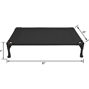 Veehoo Cooling Elevated Dog Bed, Black, Medium
