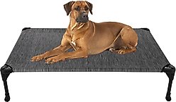Veehoo Cooling Elevated Dog Bed, Black Silver, Large
