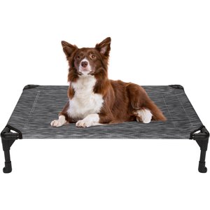 Veehoo Cooling Elevated Dog Bed, Black Silver, Medium