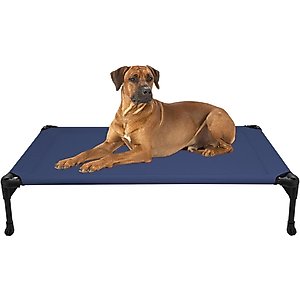 Veehoo Cooling Elevated Dog Bed, Blue, Large