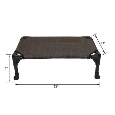Show full view: Veehoo Cooling Elevated Dog Bed, Brown, Medium slide 2 of 8