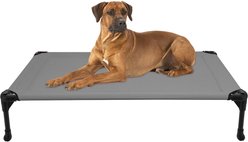 Veehoo Cooling Elevated Dog Bed, Sky Grey, Large