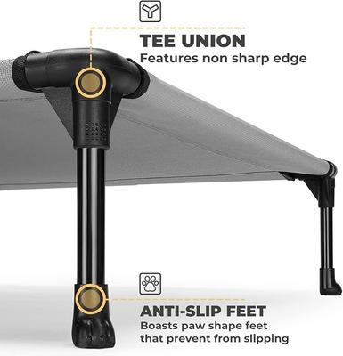 Show full view: Veehoo Cooling Elevated Dog Bed, Sky Grey, Large slide 4 of 8