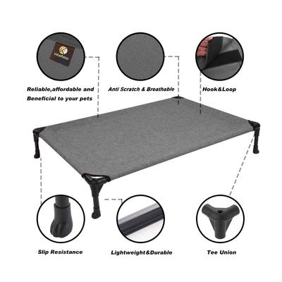 Show full view: Veehoo Cooling Elevated Dog Bed, Sky Grey, Large slide 3 of 8