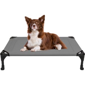 Veehoo Cooling Elevated Dog Bed, Sky Grey, Medium