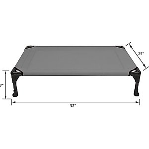 Veehoo Cooling Elevated Dog Bed, Sky Grey, Medium