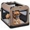 Show in main carousel: Veehoo Folding 3-Door Soft-Sided Dog Crate, Beige Coffee, Large slide 1 of 10