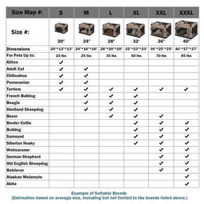 Show full view: Veehoo Folding 3-Door Soft-Sided Dog Crate, Beige Coffee, Large slide 8 of 10