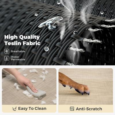 Show full view: Veehoo Original Cooling Elevated Dog Bed, Beige Coffee, Large slide 6 of 8