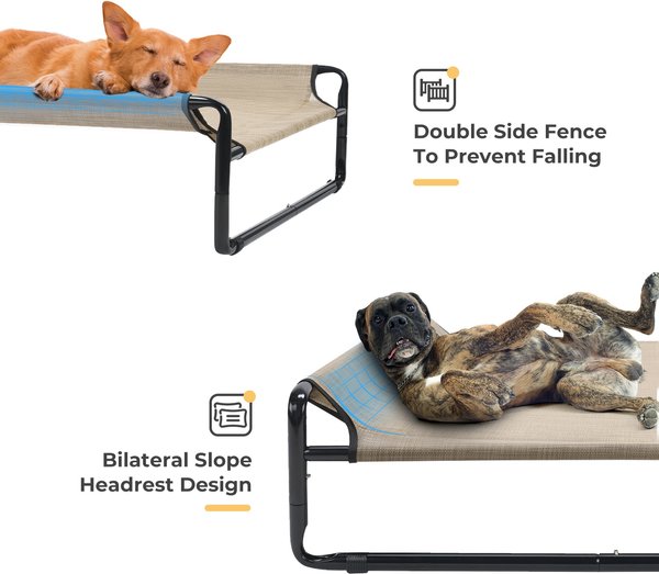 Show full view: Veehoo Original Cooling Elevated Dog Bed, Beige Coffee, Large slide 5 of 8