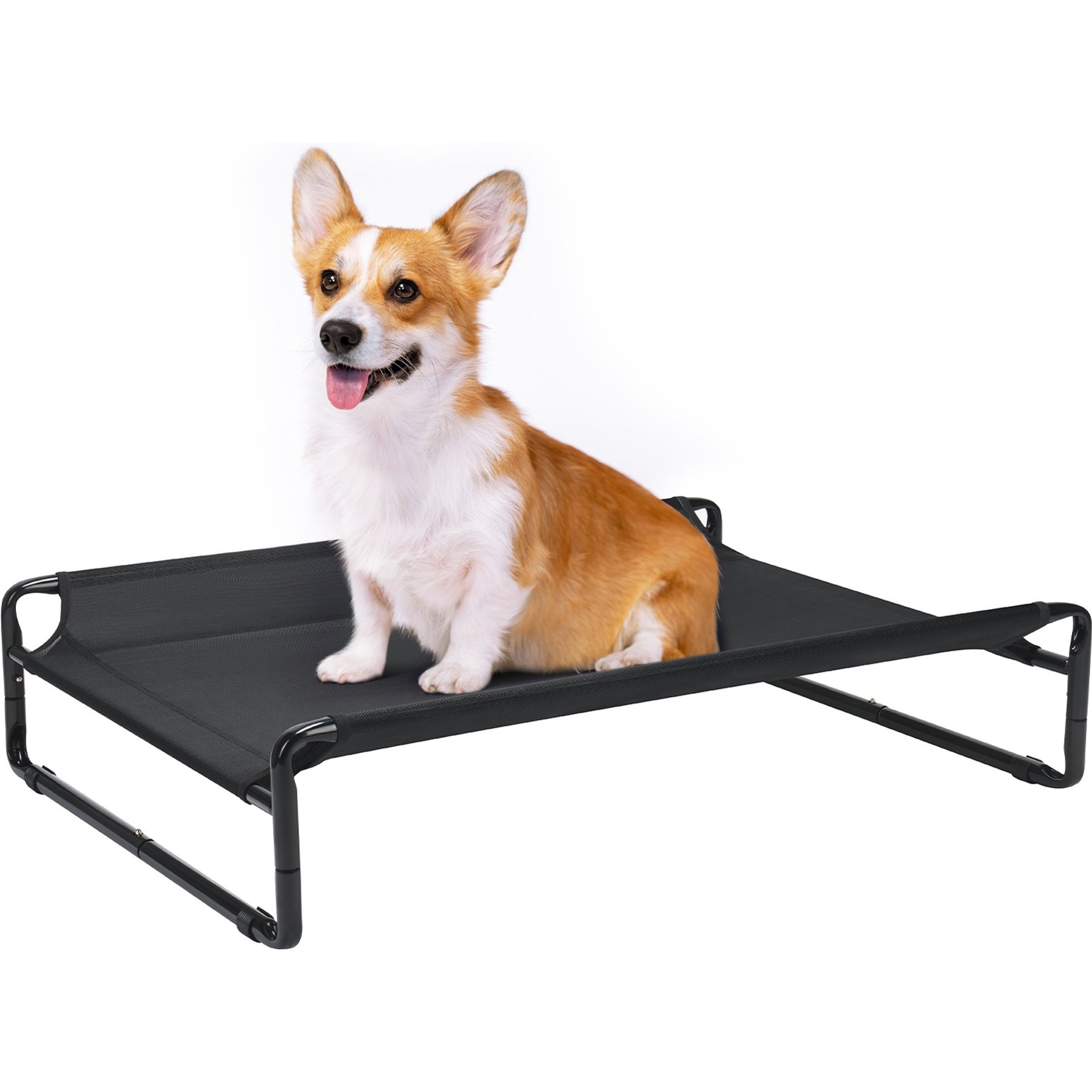 Veehoo Original Cooling Elevated Dog Bed, Black, Medium