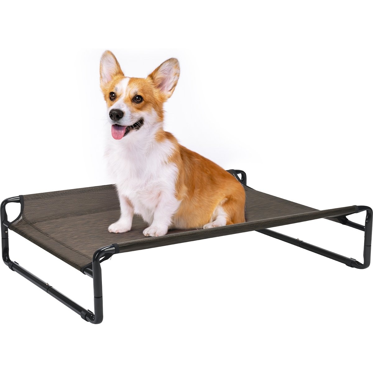 Veehoo Original Cooling Elevated Dog Bed, Brown, Medium