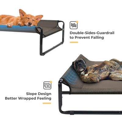 Show full view: Veehoo Original Cooling Elevated Dog Bed, Brown, X-Large slide 5 of 9