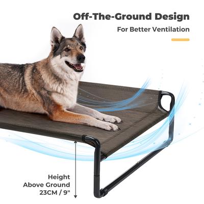 Show full view: Veehoo Original Cooling Elevated Dog Bed, Brown, X-Large slide 3 of 9