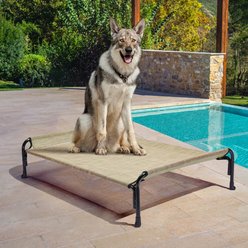 Veehoo Outdoor Elevated Dog Bed, Beige Coffee, Large slide 2 of 9