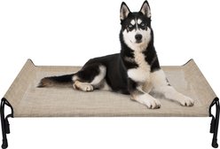 Veehoo Outdoor Elevated Dog Bed, Beige Coffee, X-Large