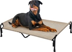 Veehoo Outdoor Elevated Dog Bed, Beige Coffee, XX-Large