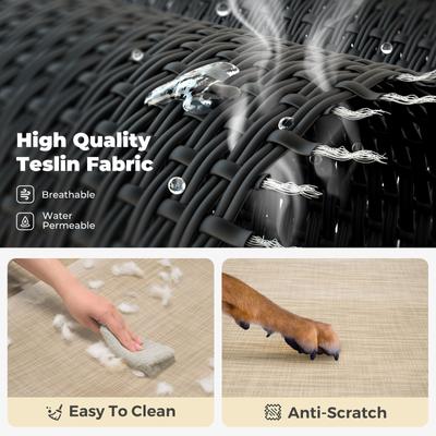 Show full view: Veehoo Outdoor Elevated Dog Bed, Beige Coffee, XX-Large slide 4 of 11