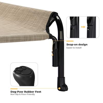 Show full view: Veehoo Outdoor Elevated Dog Bed, Beige Coffee, XX-Large slide 2 of 11