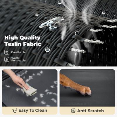 Show full view: Veehoo Outdoor Elevated Dog Bed, Black, Medium slide 6 of 11