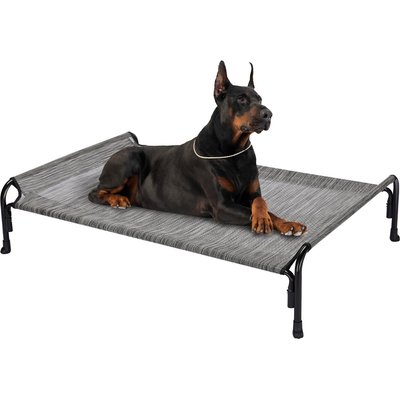 Veehoo Veehoo Outdoor Elevated Dog Bed, Black Silver, X-Large